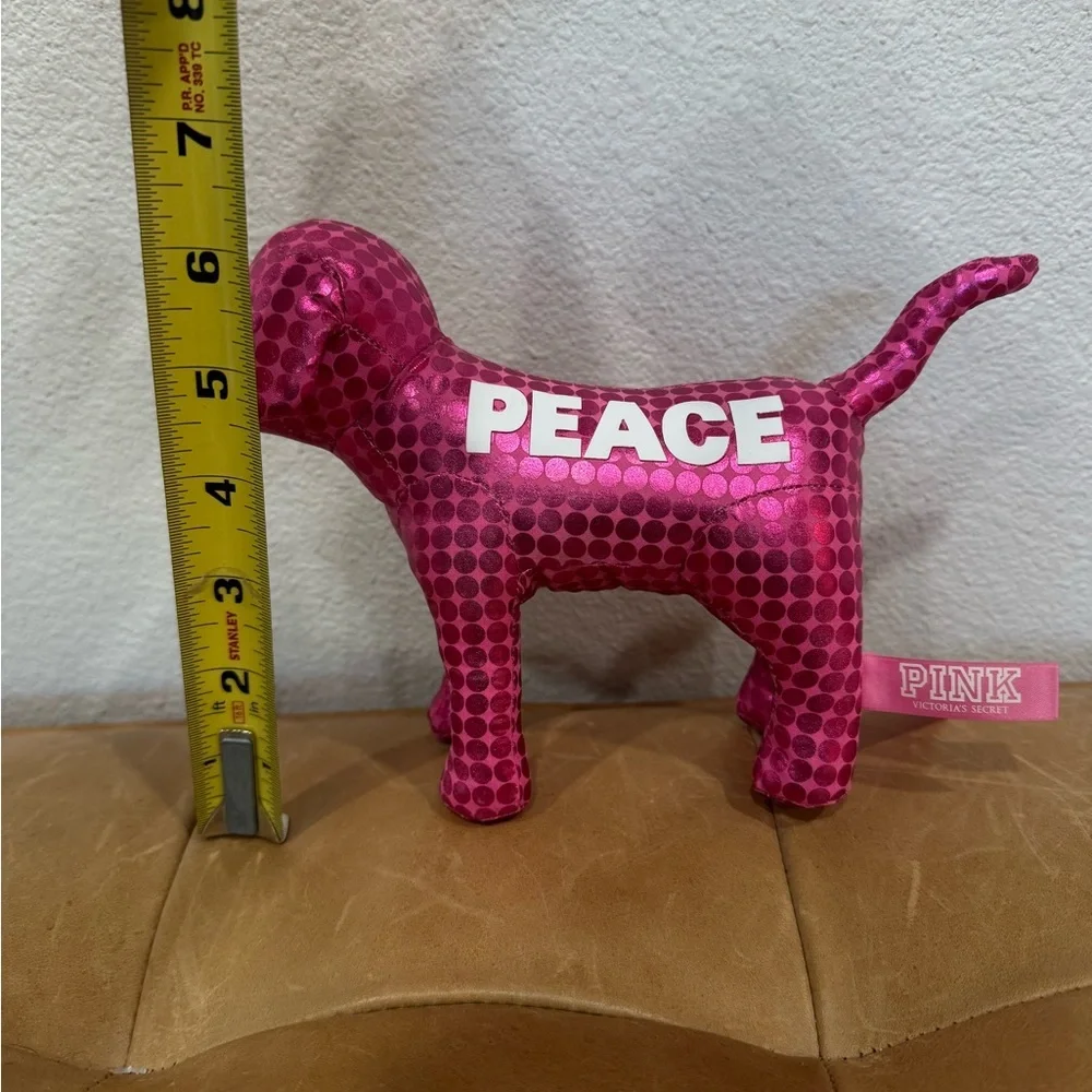 Plush peace shiny mini Pink‎ Victoria's Secret Dog Plush
